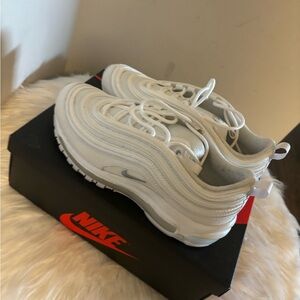 All white  Nike air maxes